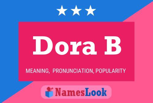 Dora B Name Poster