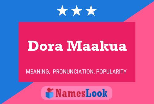 Dora Maakua Name Poster