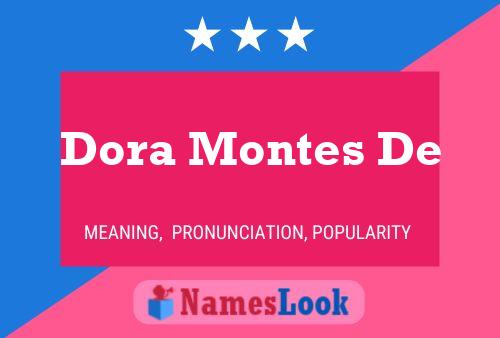 Dora Montes De Name Poster