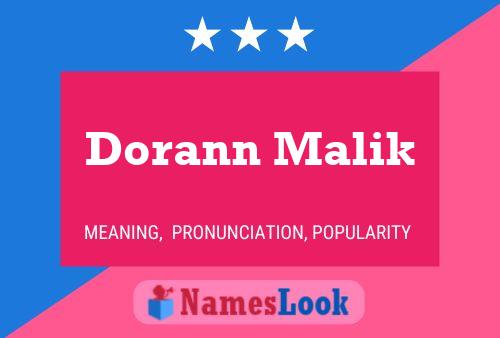 Dorann Malik Name Poster