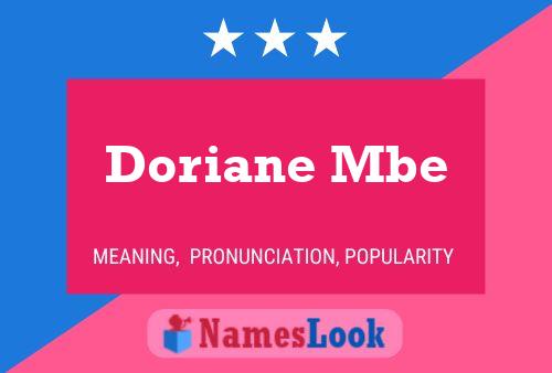 Doriane Mbe Name Poster