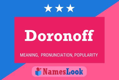 Doronoff Name Poster