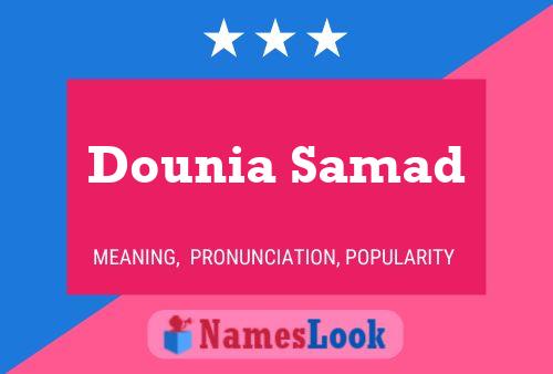 Dounia Samad Name Poster