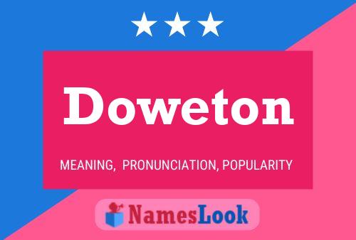 Doweton Name Poster