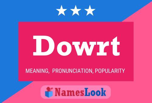 Dowrt Name Poster