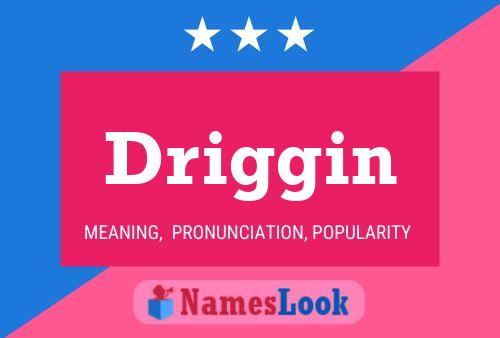 Driggin Name Poster