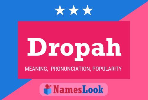 Dropah Name Poster