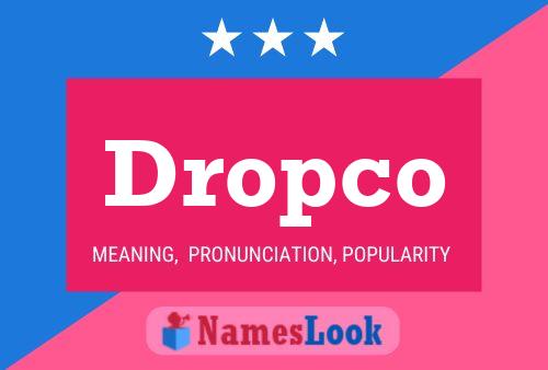 Dropco Name Poster