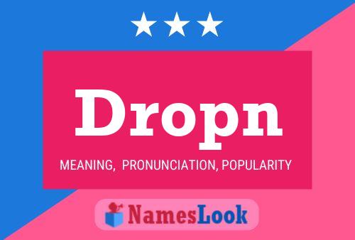 Dropn Name Poster