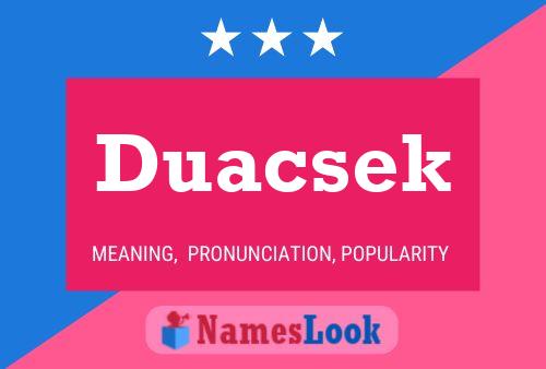 Duacsek Name Poster