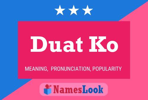 Duat Ko Name Poster