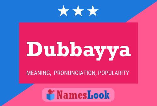 Dubbayya Name Poster