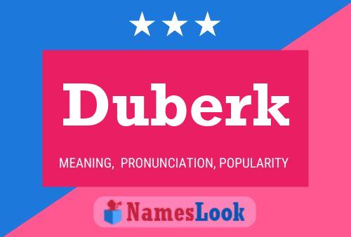 Duberk Name Poster