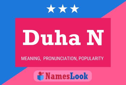 Duha N Name Poster