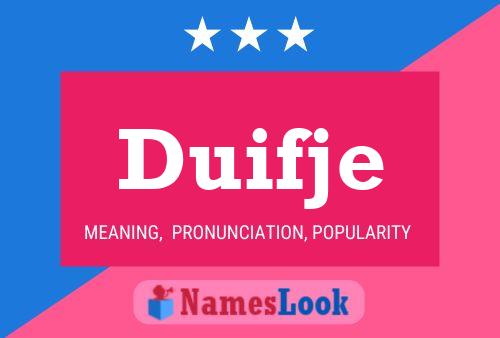 Duifje Name Poster