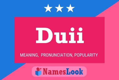 Duii Name Poster