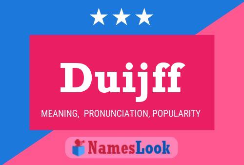 Duijff Name Poster