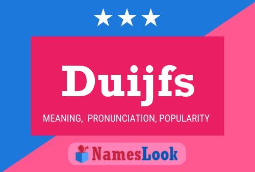 Duijfs Name Poster