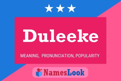 Duleeke Name Poster