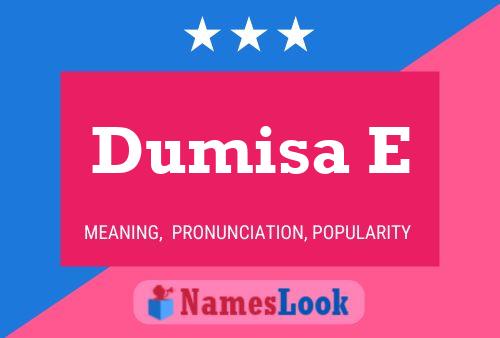 Dumisa E Name Poster