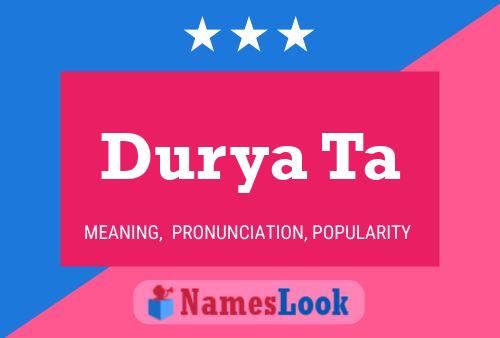 Durya Ta Name Poster