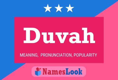 Duvah Name Poster