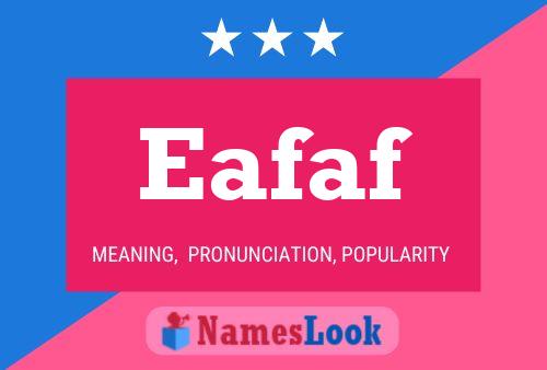 Eafaf Name Poster