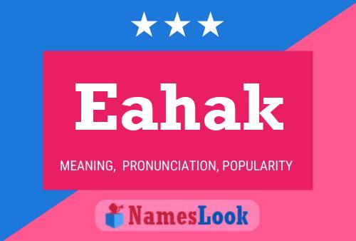 Eahak Name Poster