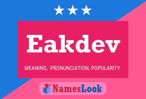 Eakdev Name Poster