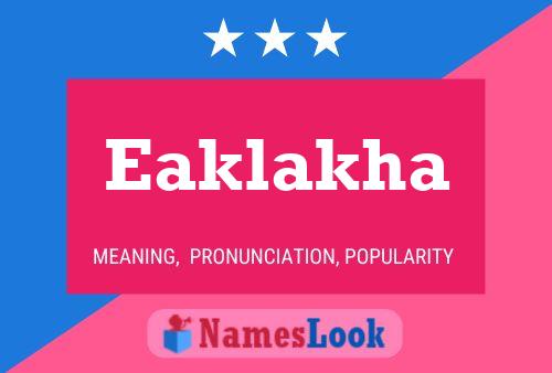 Eaklakha Name Poster