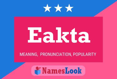 Eakta Name Poster