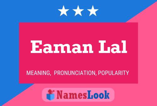 Eaman Lal Name Poster