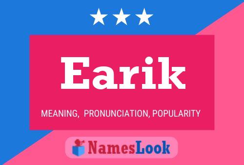 Earik Name Poster