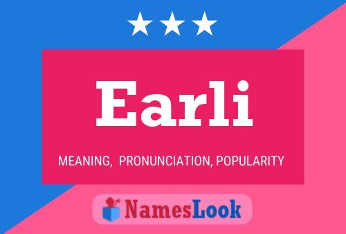 Earli Name Poster