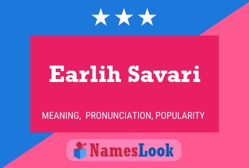 Earlih Savari Name Poster