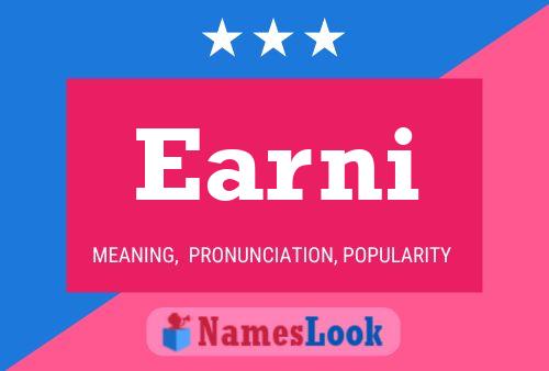 Earni Name Poster