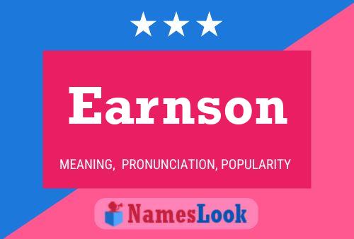 Earnson Name Poster