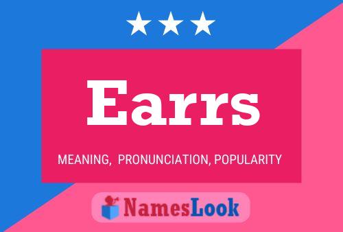 Earrs Name Poster