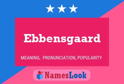 Ebbensgaard Name Poster