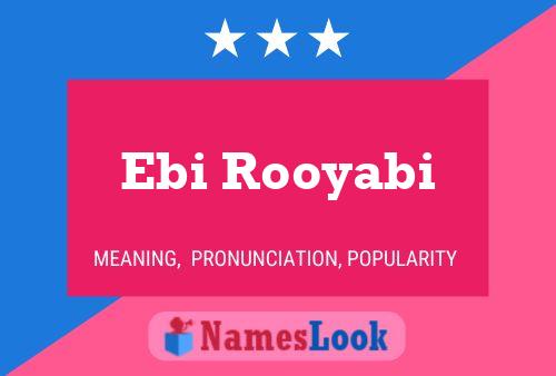 Ebi Rooyabi Name Poster