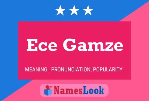 Ece Gamze Name Poster