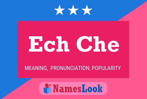 Ech Che Name Poster