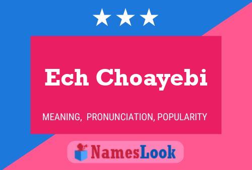 Ech Choayebi Name Poster