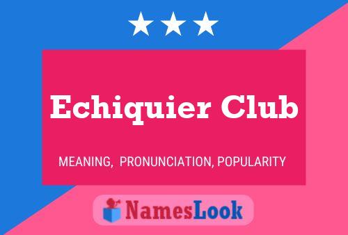 Echiquier Club Name Poster