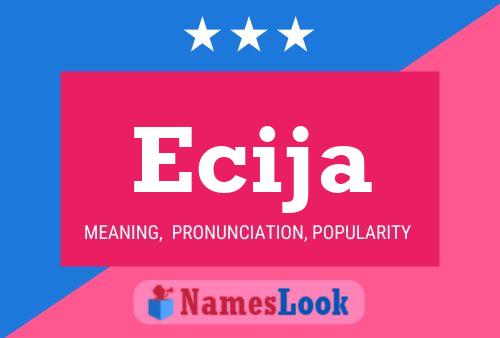 Ecija Name Poster