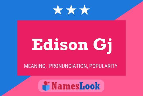 Edison Gj Name Poster