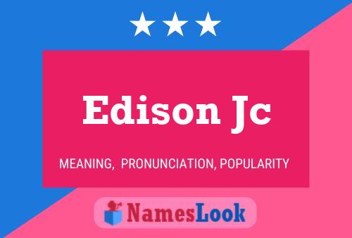 Edison Jc Name Poster