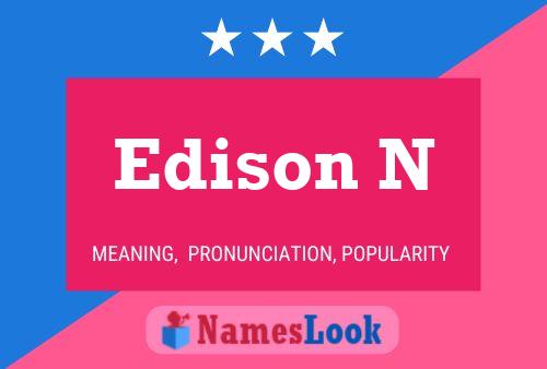 Edison N Name Poster