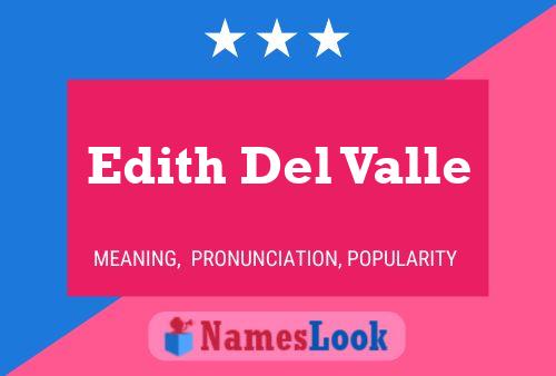 Edith Del Valle Name Poster