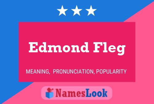 Edmond Fleg Name Poster